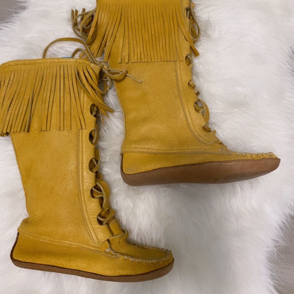 16" fringe wrapped Mukluk Boot made with Moose hide